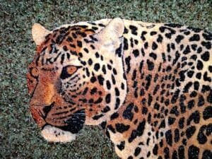 Retrato personalizado hecho con gemas naturales, un regalo original y único.