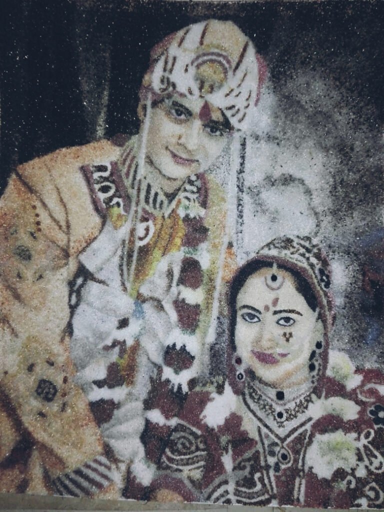 Handmade natural gemstone portrait gifts for girlfriend in Sri Lanka